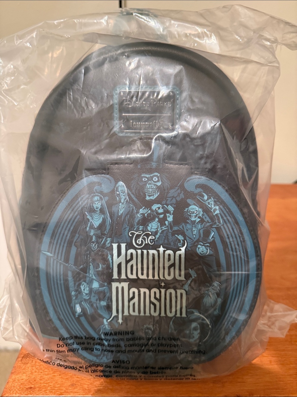 Loungefly The Haunted Mansion Black and Blue Mini Backpack